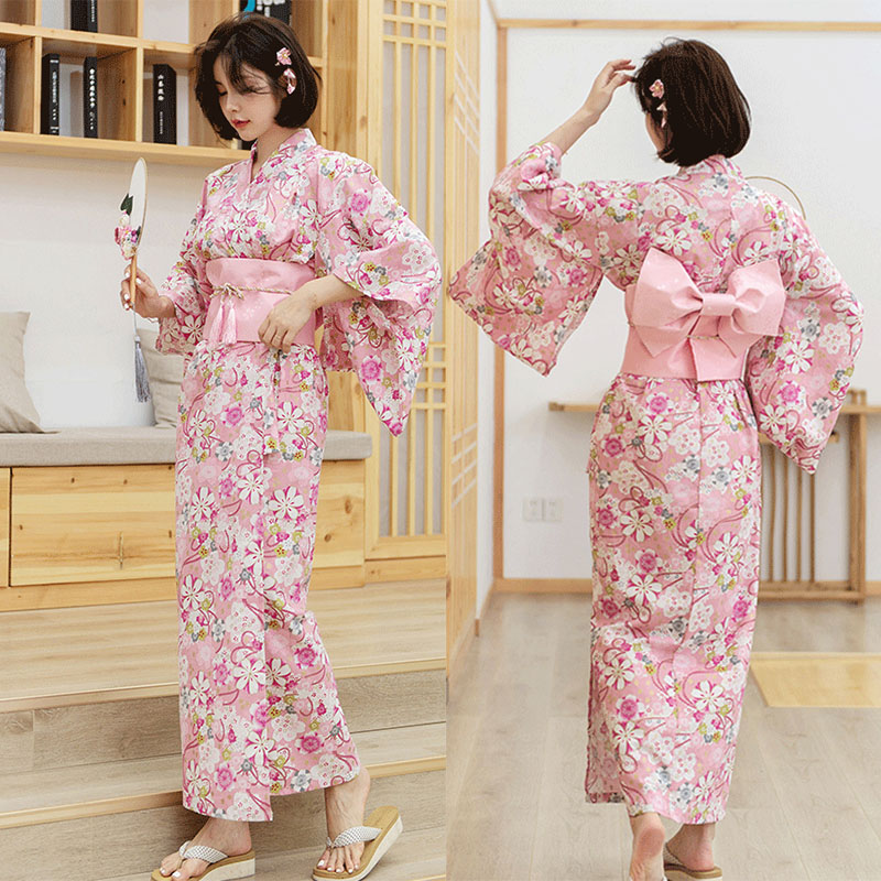 Women'S Kimono Accessories - ชุดกิโมโนแบบดั้งเดิม ผ้าฝ้าย ชุดยูกาตะสำหรับผู้หญิง ฮาโอริ ชุดกิโมโนเซ็กซี่ ชุดยูกาตะพร้อมโอบิ