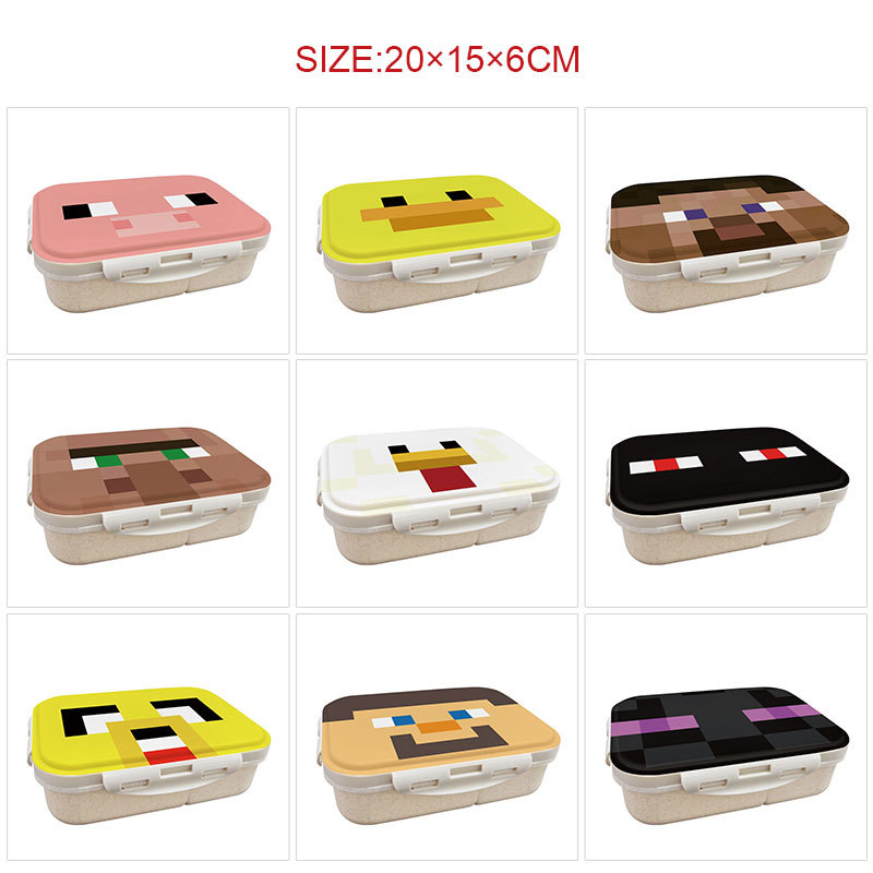 Women Accessories Organizer - กล่องอาหารกลางวันแบบญี่ปุ่น 3 ชิ้น พร้อมฉนวนกันความร้อน ดีไซน์ Minecrafted