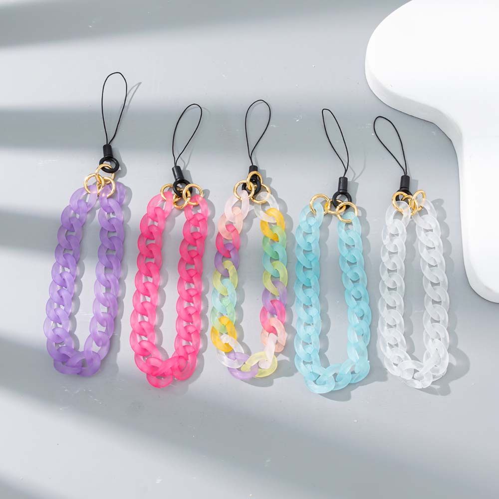 Women'S Exercise Accessories - Sweet Candy สีแหวนหัวเข็มขัดสายชาร์จมือถืออะคริลิค Anti-Lost สร้อยข้อมือ Charm
