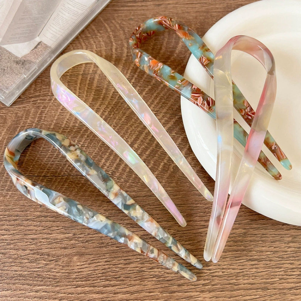 Women Accessories Aesthetic - กิ๊บติดผมรูปตัว U ย้อนยุคสําหรับผู้หญิงอารมณ์สง่างามกิ๊บหางม้าแฟชั่นสาวอุปกรณ์ผม