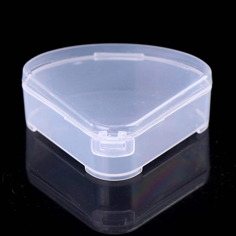 Women Accessories Organizer - กระเป๋าเครื่องสำอางแบบพกพาทรงสามเหลี่ยมใส พร้อมกล่องเก็บพัฟแต่งหน้า ลดราคาสุดฮอต