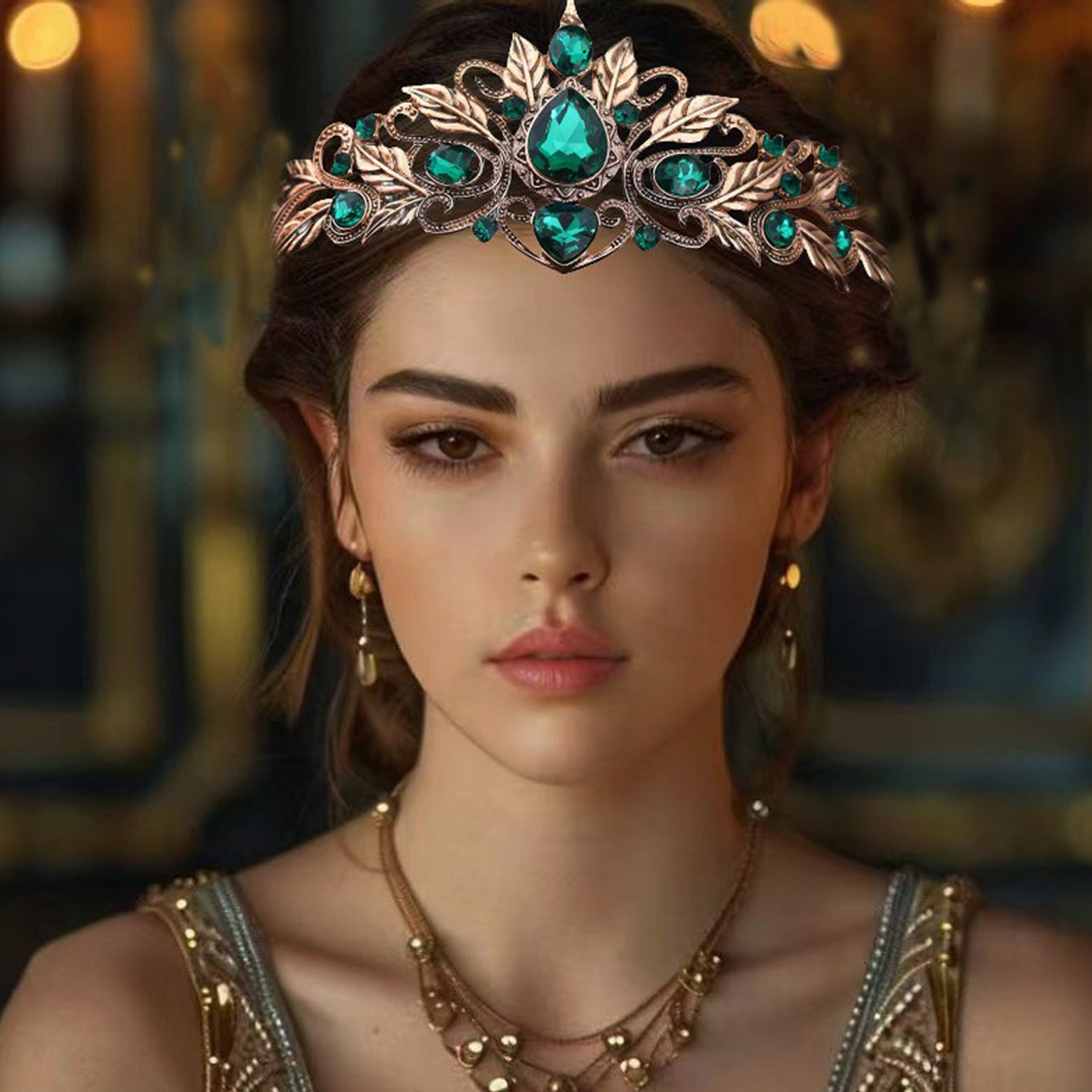 Women Accessories For Wedding - มงกุฎทรงหยดน้ำสไตล์บาโรกประดับคริสตัลและเพชรเทียม สำหรับงานแต่งงาน งานปาร์ตี้ ถ่ายภาพ เครื่องประดับผมโลหะผสมสำหรับเจ้าสาว