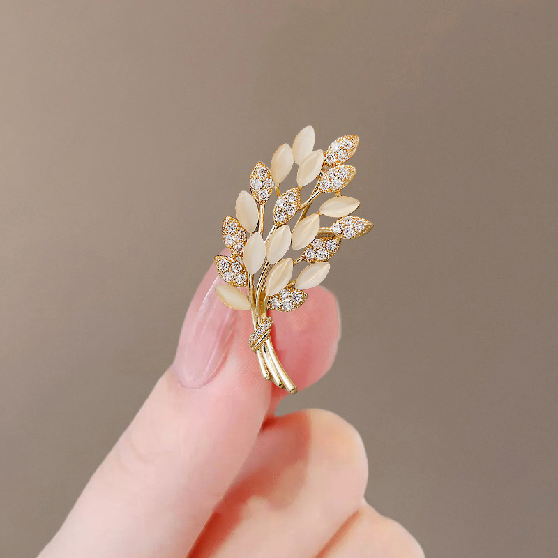 Women'S Accessories Manufacturers - เข็มกลัดรูปรวงข้าวและขนนก สไตล์พังก์ สำหรับตกแต่งชุดสูท อุปกรณ์เสริมสุดหรู ผลิตโดยผู้ผลิตโดยตรง ขายส่ง