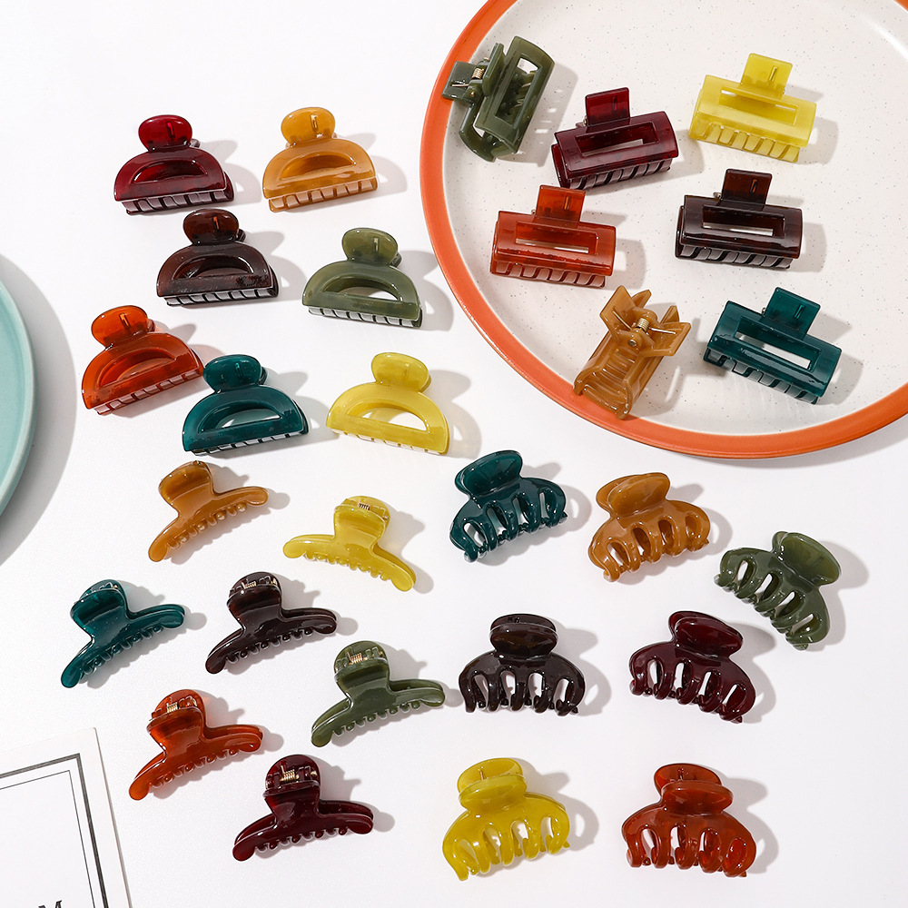 Women Accessories In Wholesale - ใหม่แฟชั่นเรขาคณิตขนาดเล็กสี Colorr คลิป Hairpin Barrettes สําหรับหญิงสาวอุปกรณ์เสริม