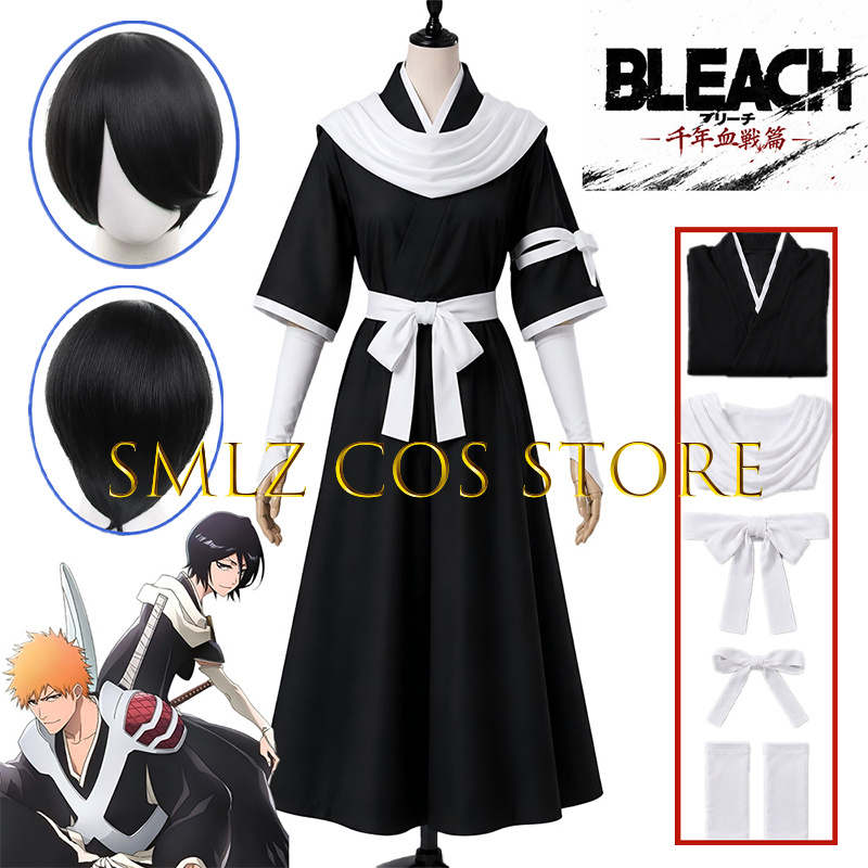 Women'S Kimono Accessories - 2026 TYBW ชุดคอสเพลย์รุเกีย คุจิกิ ชุดซามูไรสีดำสำหรับผู้ชาย พร้อมวิกผม
