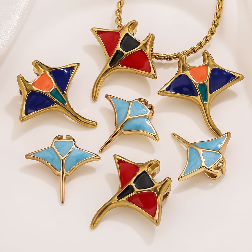 Women'S Accessories Manufacturers - จี้ปลาปีศาจเคลือบสแตนเลส 1 ชิ้น อุปกรณ์ตกแต่งสร้อยคอ สร้อยข้อมือ สำหรับผู้หญิง