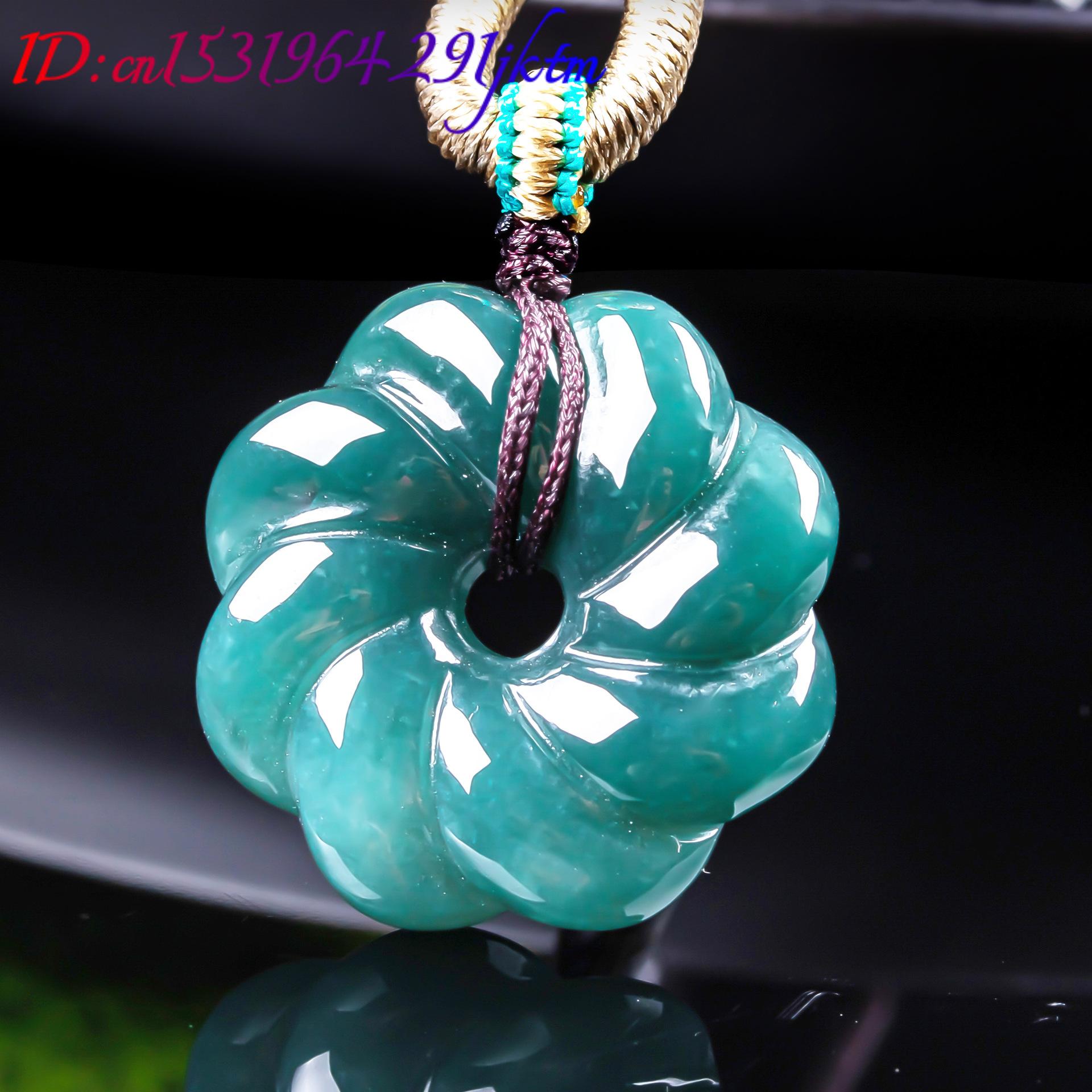 จี้สร้อยคอหยกพม่าแท้รูปดอกไม้  - Women Accessories Gift บทวิจารณ์และราคา