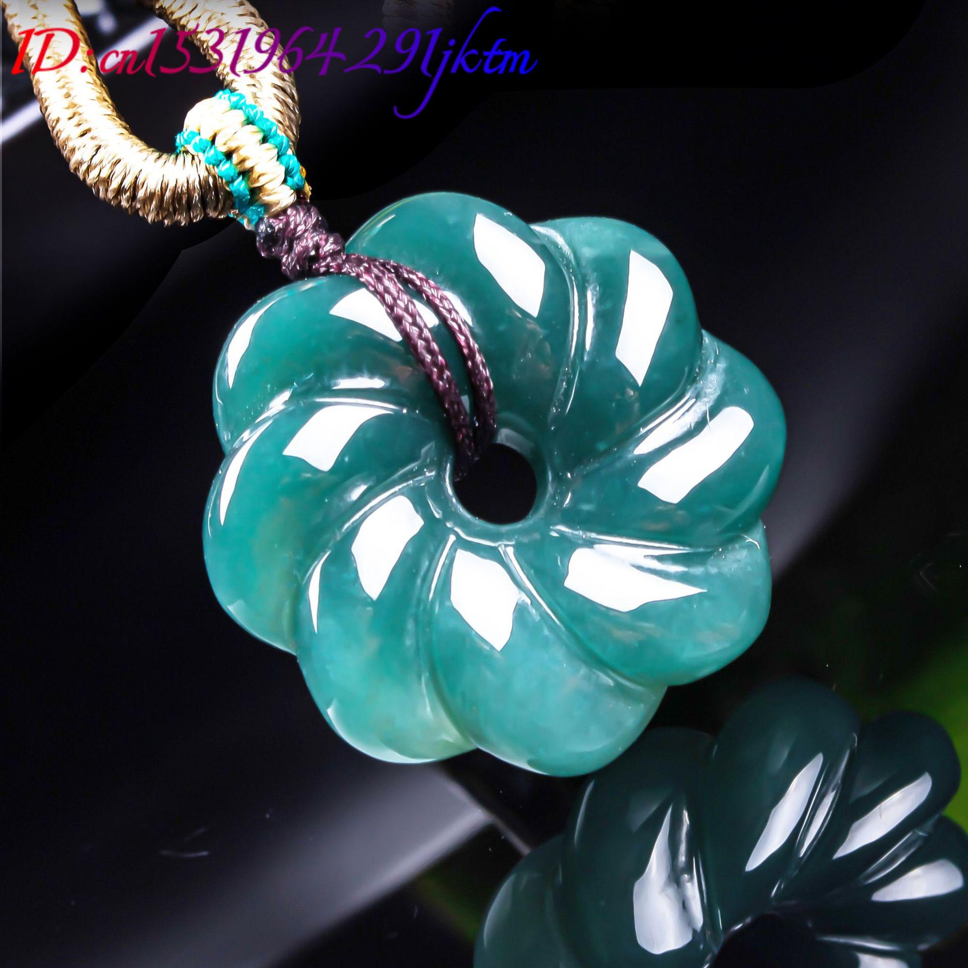 จี้สร้อยคอหยกพม่าแท้รูปดอกไม้  - Women Accessories Gift บทวิจารณ์และราคา