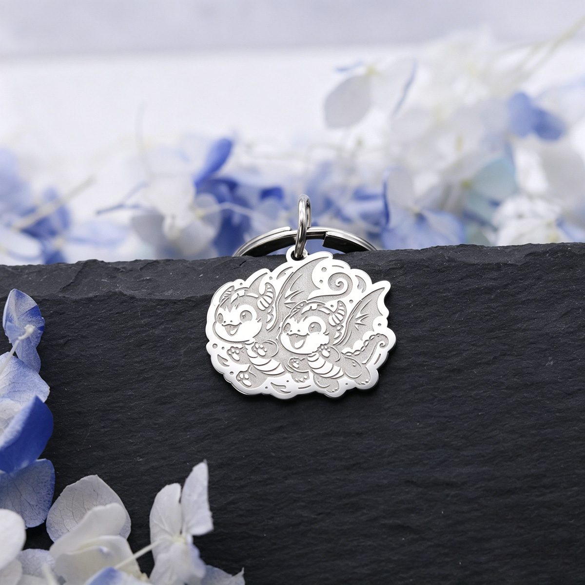 พวงกุญแจมังกรคู่สแตนเลสสตีลสุด - Women Accessories To Gift บทวิจารณ์และราคา