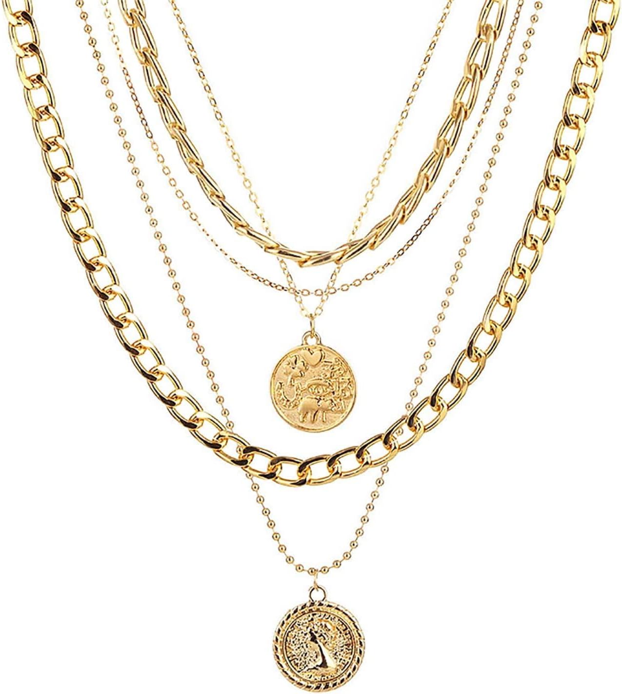 Layered Gold Pirate สร้อยคอผู้ - Women'S Accessories In The 80S บทวิจารณ์และราคา