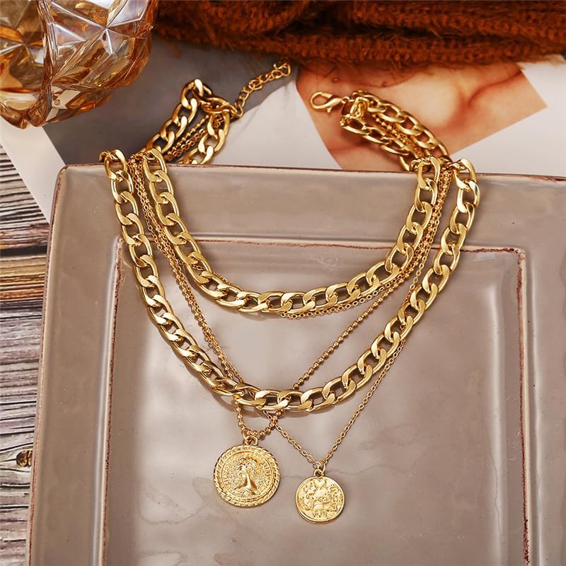 Layered Gold Pirate สร้อยคอผู้ - Women'S Accessories In The 80S บทวิจารณ์และราคา