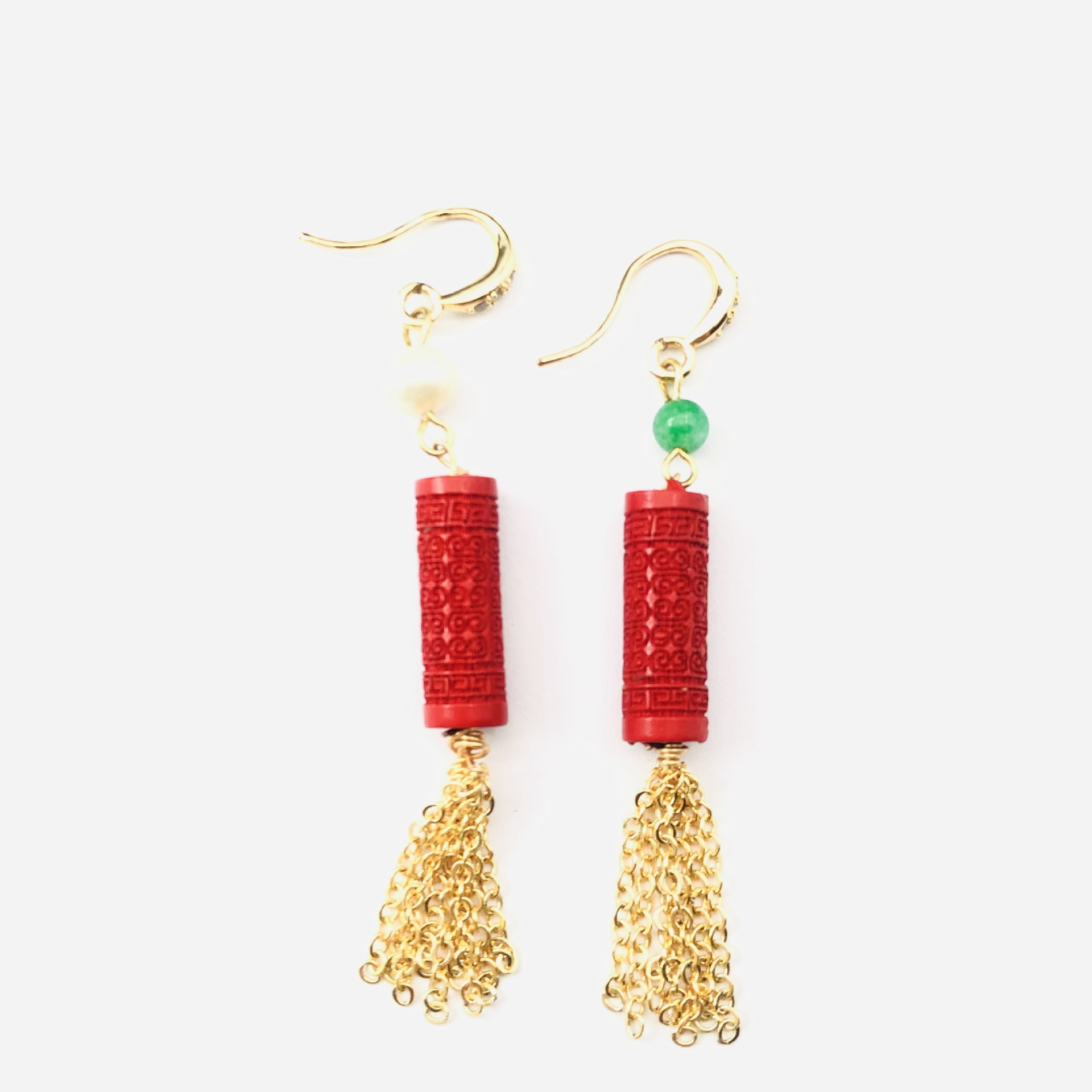 ต่างหูประดับพู่สีแดงแดงอมน้ำตา - Women'S Accessories Manufacturers บทวิจารณ์และราคา