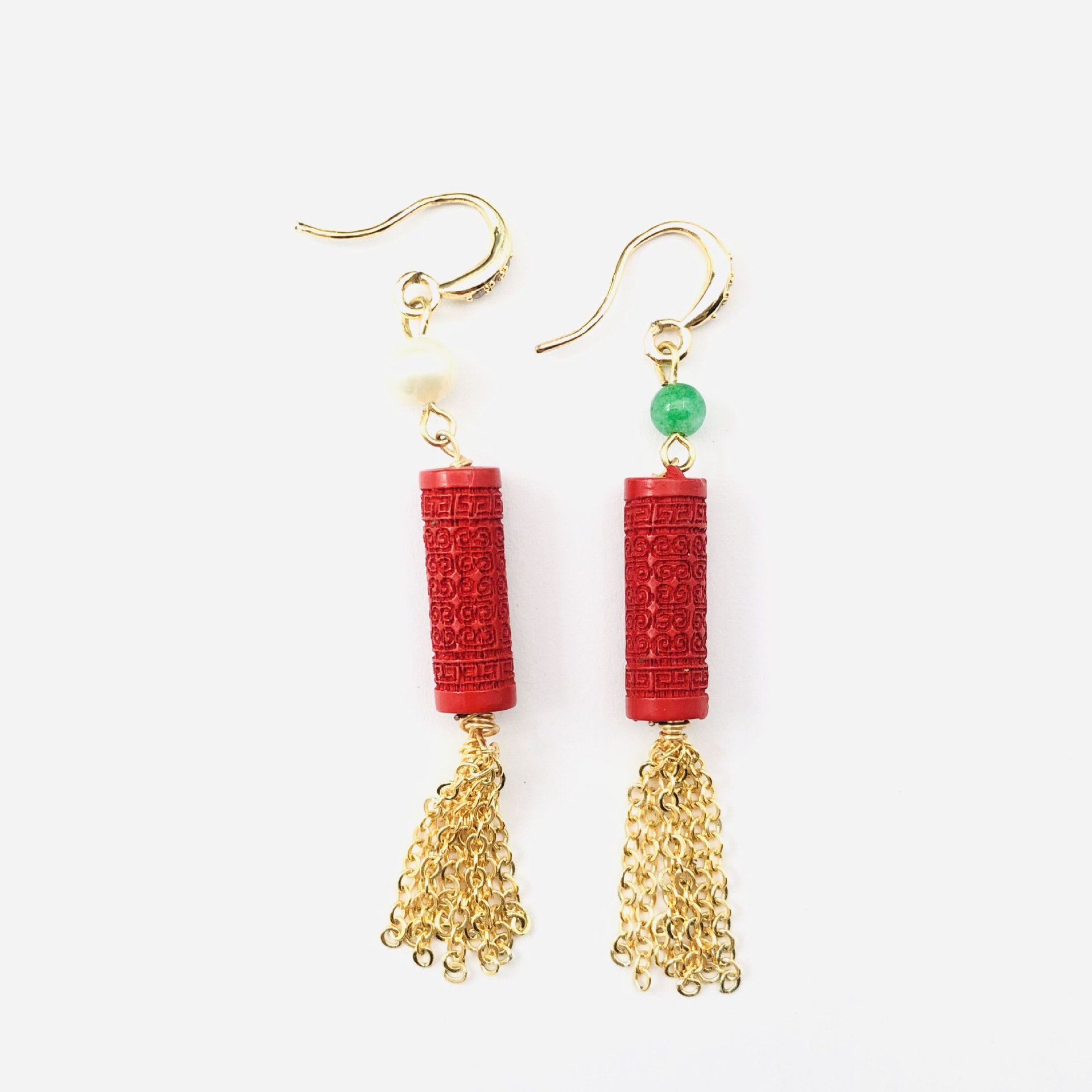 ต่างหูประดับพู่สีแดงแดงอมน้ำตา - Women'S Accessories Manufacturers บทวิจารณ์และราคา