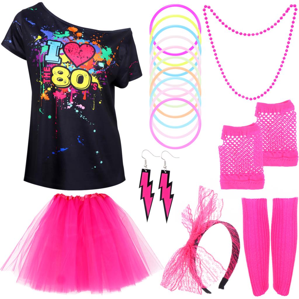 ชุดแฟนซี80S ชุดย้อนยุคผู้หญิงก - Women'S Accessories In The 80S บทวิจารณ์และราคา