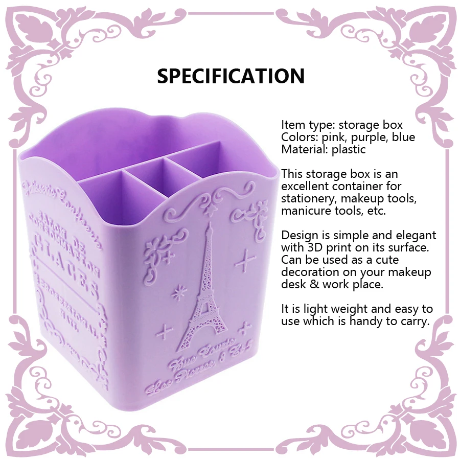 กล่องใส่แปรงแต่งเล็บ 4 ช่อง, ก - Women Accessories Organizer บทวิจารณ์และราคา