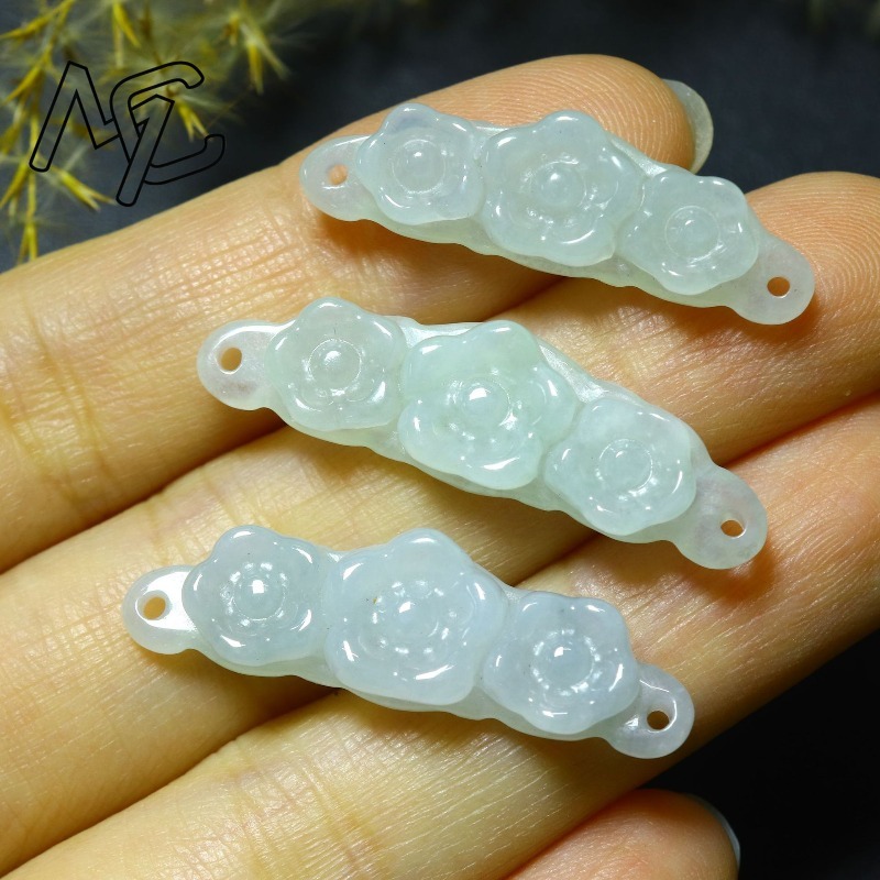 1 ชิ้น จี้หยกธรรมชาติรูปดอกไม้ - Women Accessories Gift บทวิจารณ์และราคา