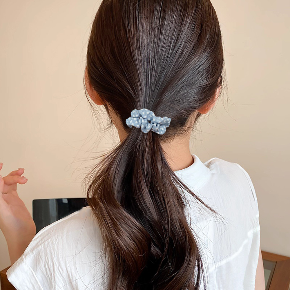 ยางมัดผมผ้าไหมลายจุดสีสุ่ม 20  - Women Accessories In Wholesale บทวิจารณ์และราคา