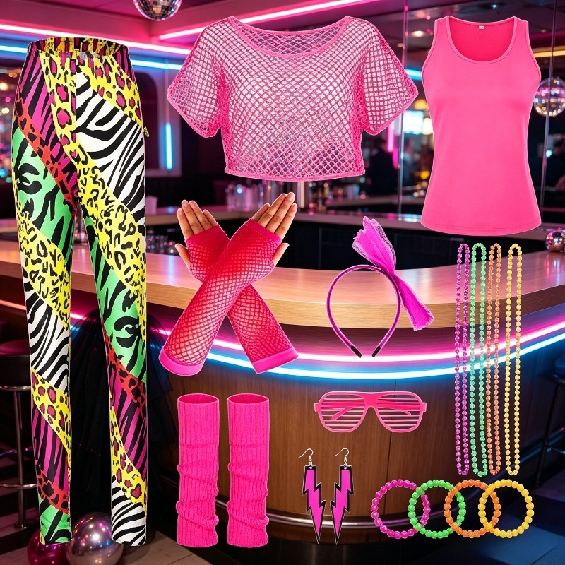 ชุดกีฬาแวววาวธีมดิสโก้เรโทรยุค - Women'S Accessories In The 80S บทวิจารณ์และราคา