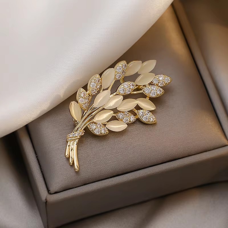 เข็มกลัดรูปรวงข้าวและขนนก สไตล - Women'S Accessories Manufacturers บทวิจารณ์และราคา
