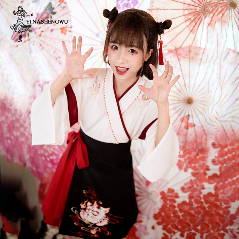ชุดญี่ปุ่นKimonoผู้หญิงสีดำสีข - Women'S Kimono Accessories บทวิจารณ์และราคา