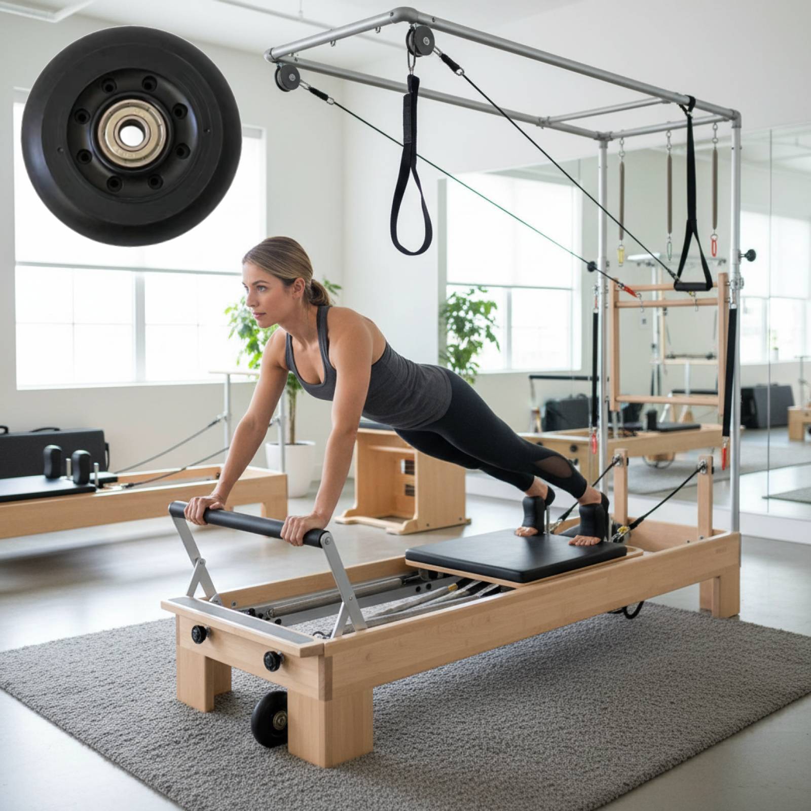 ล้อพิลาทิส รีฟอร์เมอร์ สีดำ สำ - Women'S Exercise Accessories บทวิจารณ์และราคา