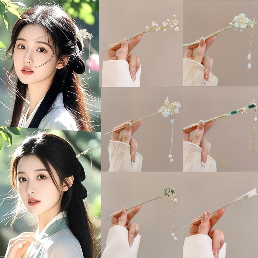1/6 ชิ้น ปิ่นปักผมแบบจีน ดีไซน - Women Accessories Aesthetic บทวิจารณ์และราคา