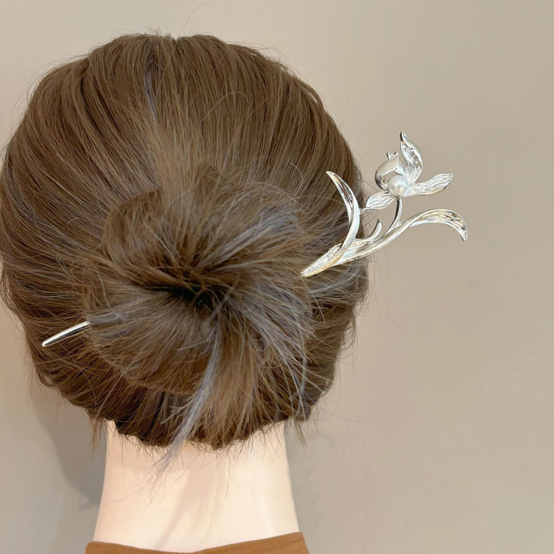 กิ๊บติดผมรูปดอกกล้วยไม้สีเงินส - Women Accessories Aesthetic บทวิจารณ์และราคา