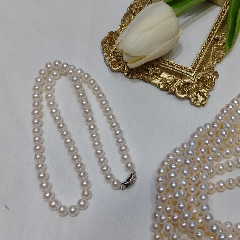 สร้อยไข่มุกธรรมชาติขนาด 18 นิ้ - Women'S Accessories Manufacturers บทวิจารณ์และราคา