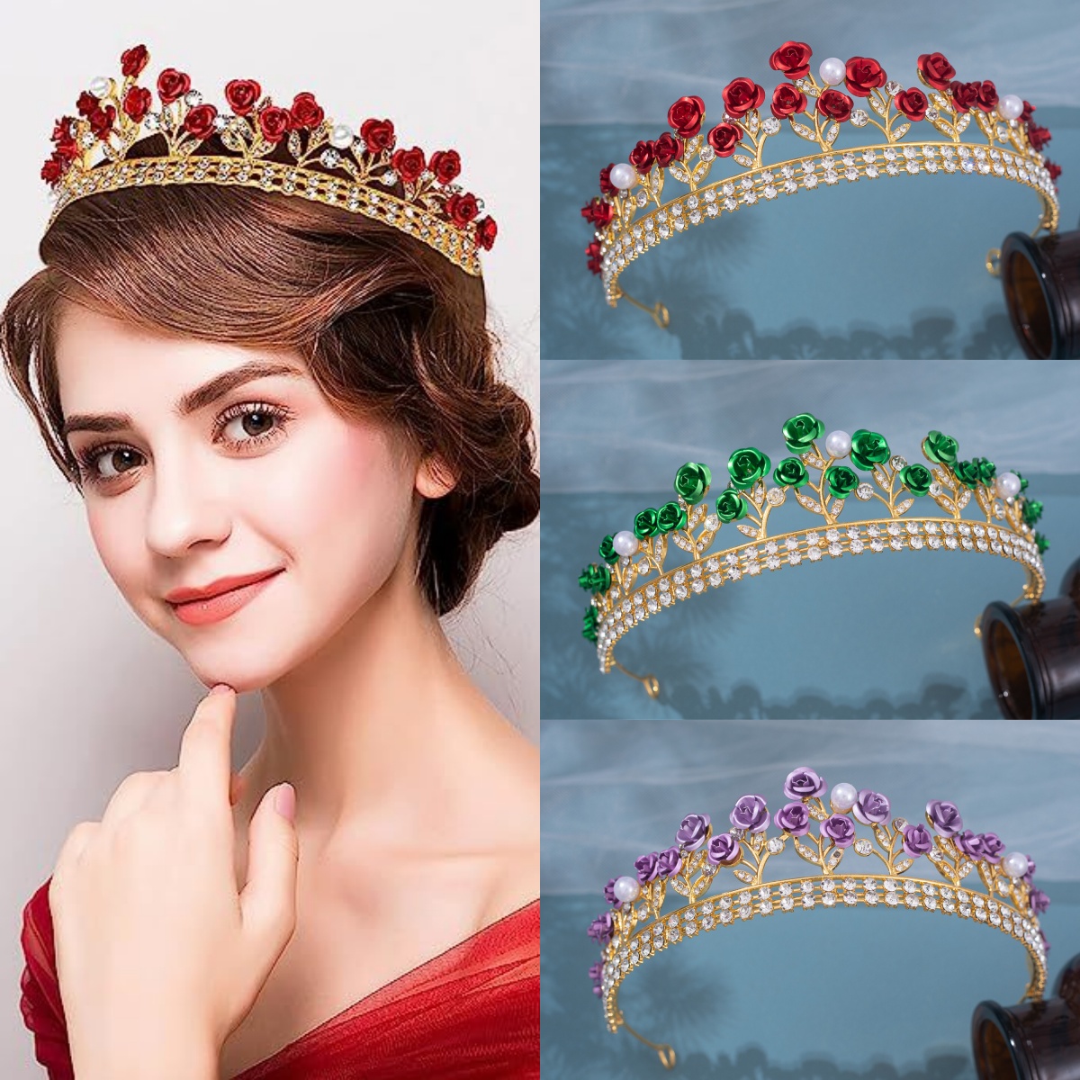 มงกุฎเจ้าสาวเซรามิกสไตล์บาโรก  - Women Accessories For Wedding บทวิจารณ์และราคา