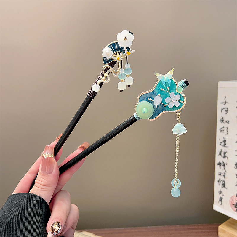 กิ๊บติดผมพู่ห้อยแบบคลาสสิก สีด - Women Accessories Aesthetic บทวิจารณ์และราคา