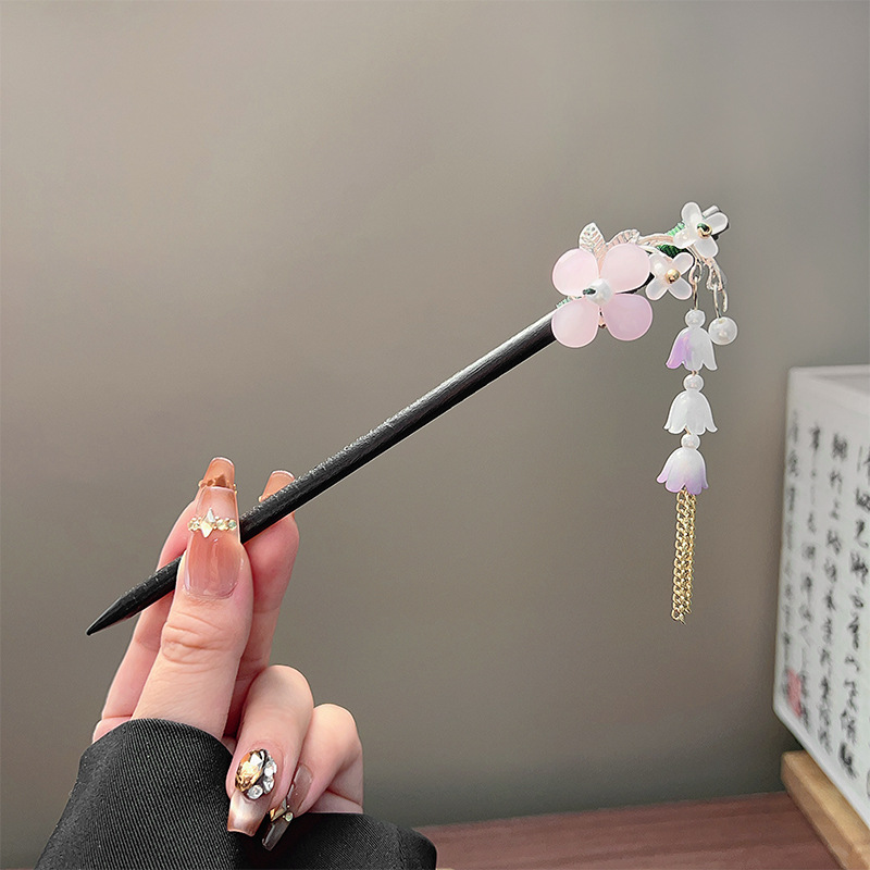 กิ๊บติดผมพู่ห้อยแบบคลาสสิก สีด - Women Accessories Aesthetic บทวิจารณ์และราคา