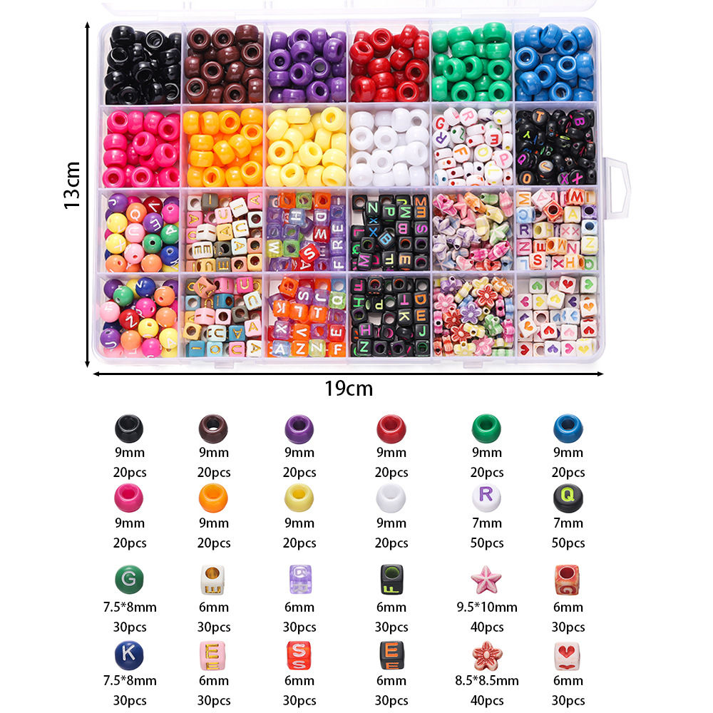 ลูกปัดอะคริลิคหลากสี 1 กล่อง ล - Women Accessories Organizer บทวิจารณ์และราคา